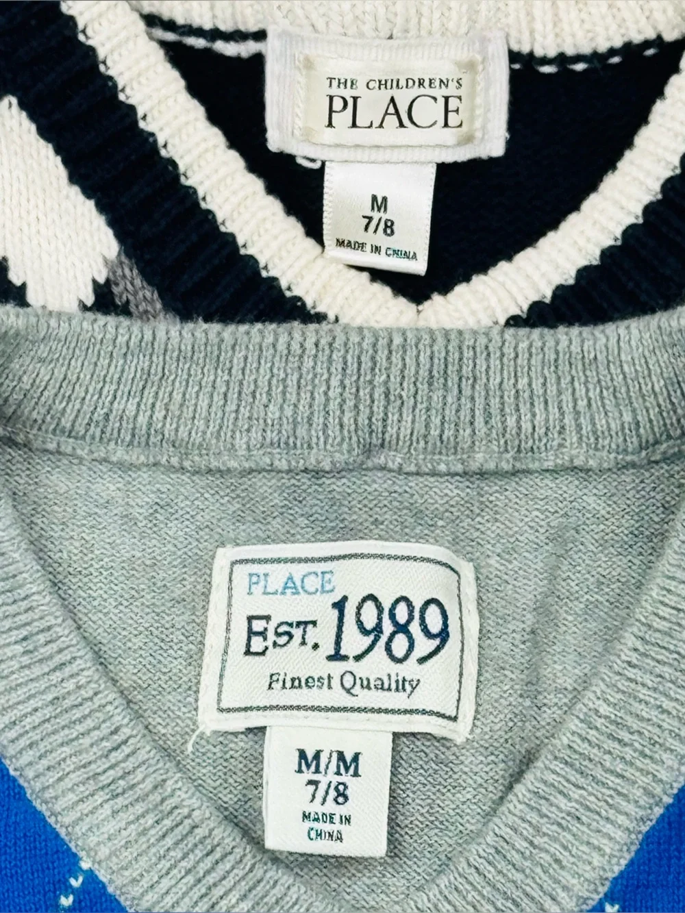 The Children’s Place Lot of 2 Boys Sweater Vest. Both size M (7/8).